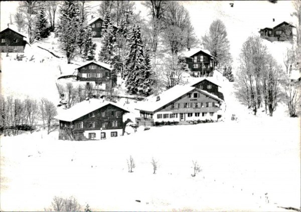 Braunwald, Hotel Ahorn, Flugaufnahme Vorderseite