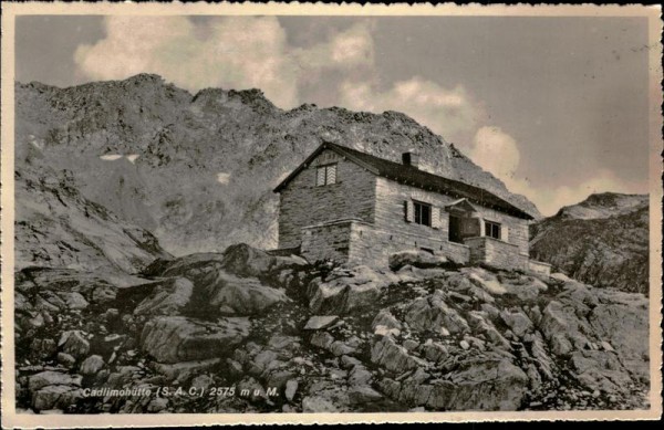 Cadlimohütte  Vorderseite