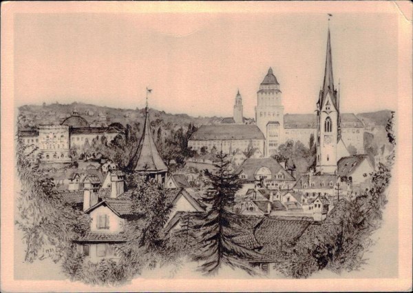 Zürich, vom Lindenhof Vorderseite
