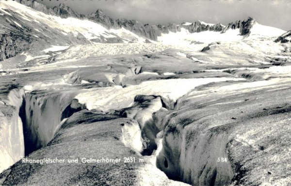 Rhonegletscher und Gelmerhorn Vorderseite