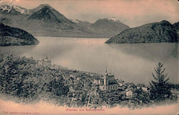Vitznau mit Stanserhorn Vorderseite