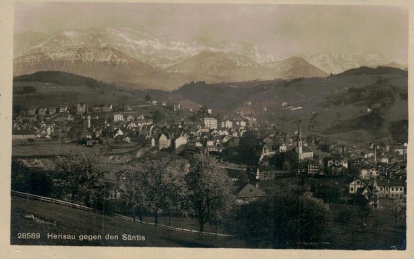 Herisau gegen den Säntis Vorderseite