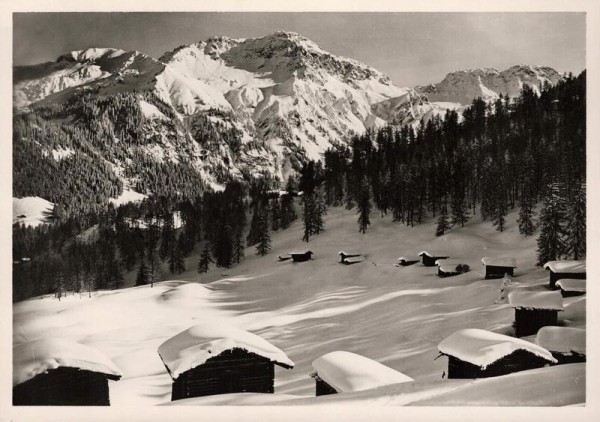 Fubs bei Tschiertschen mit Aroser Weisshorn. 1948 Vorderseite