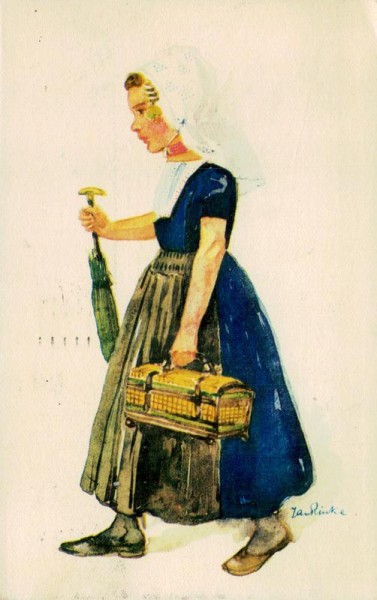 Mädchen mit Koffer Vorderseite