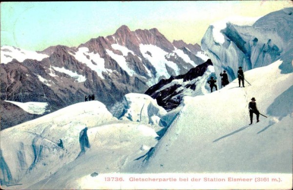 Gletscherpartie bei der Station Eismeer Vorderseite
