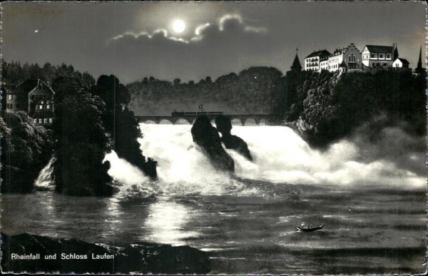 Rheinfall und Schloss Laufen Vorderseite