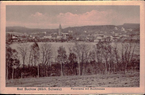 Bad Buckow (Märk.Schweiz) Panorama mit Buckowsee Vorderseite