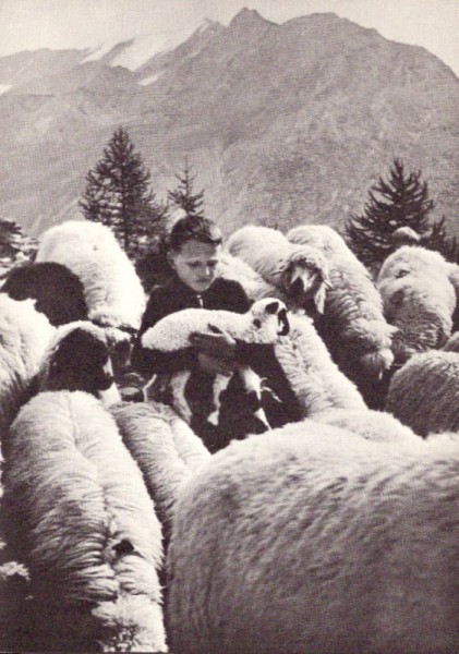 Knabe mit jungen Lamm
