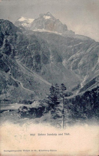 Untere Sandalp und Tödi, 1908 Vorderseite
