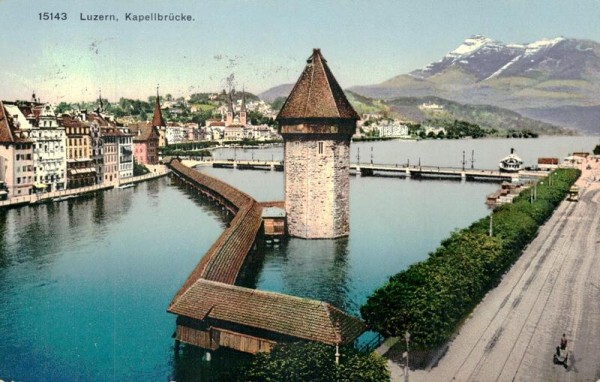 Kapellbrücke, 1938 Vorderseite