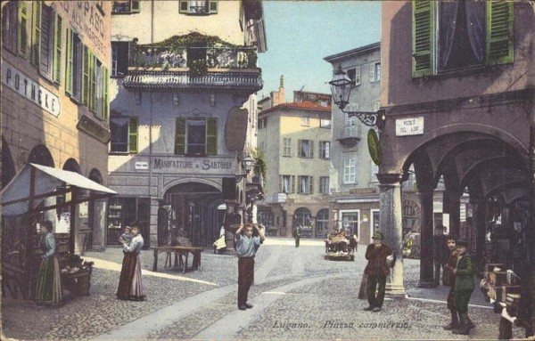 Lugano. Piazza commercio. Vorderseite