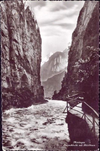 Meiringen Aareschlucht mit Ritzlihorn