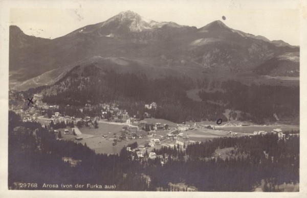 Arosa von der Furka aus. 1923