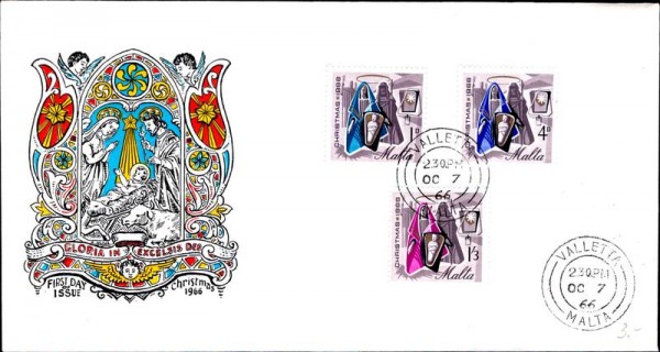 Briefmarken Malta Christmas 1966 Vorderseite