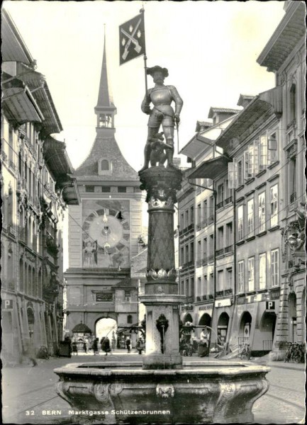 Bern - Marktgasse-Schützenbrunnen Vorderseite