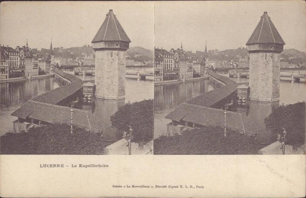 Luzern, Kapellbrücke Vorderseite