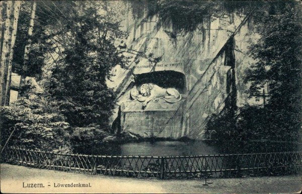 Luzern - Löwendenkmal Vorderseite