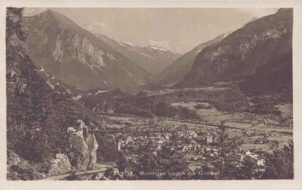 Meiringen gegen die Grimsel Vorderseite