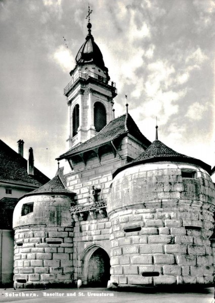 Solothurn, Baseltor und St. Ursusturm Vorderseite