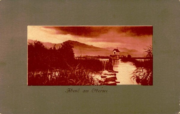 Abend am Obersee ZH um 1909 Vorderseite