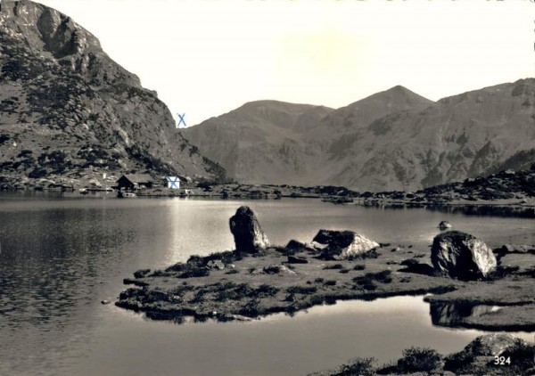 Murgsee mit Fischerhütte Vorderseite