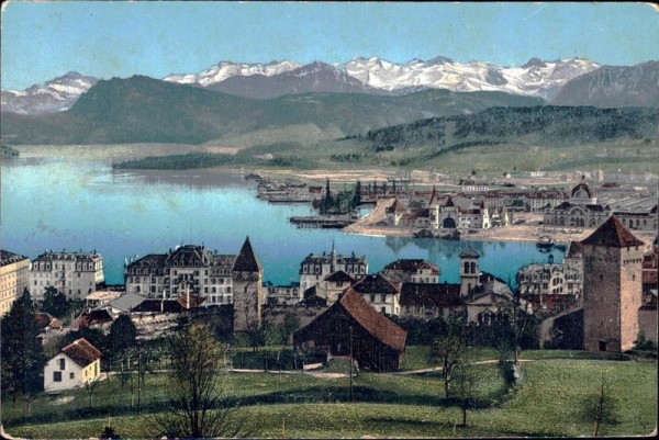 Luzern und die Alpen Vorderseite