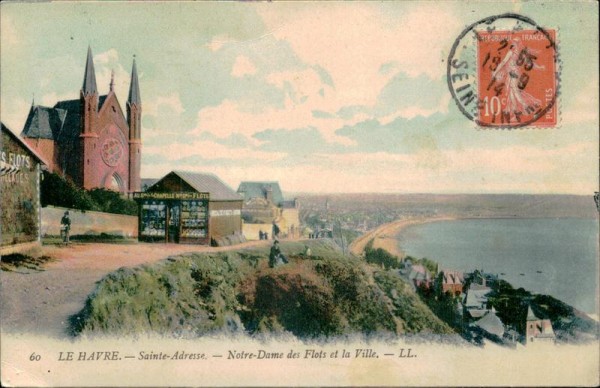 Le Havre-Sainte Adresse-Notre Dame des Flots et la ville Vorderseite