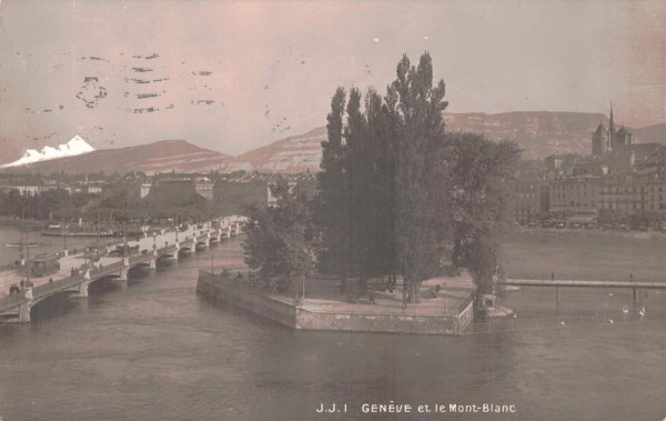 Genève et le Mont-Blanc. 1917 Vorderseite