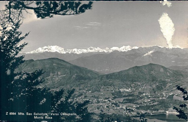 Monte San Salvatore, Verso Cademario, Monte Rosa Vorderseite