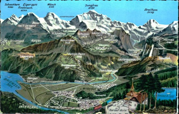 Berner Oberland mit Haderkulm (1325 m) Vorderseite