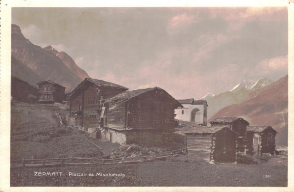 Zermatt - Platten et Mischabel Vorderseite