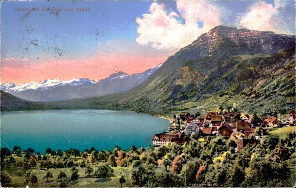 Immensee mit Rigi und Alpen Vorderseite