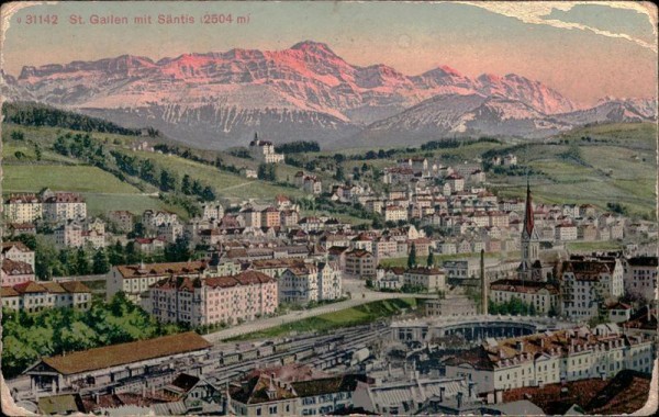 St. Gallen mit Säntis (2504 m) Vorderseite