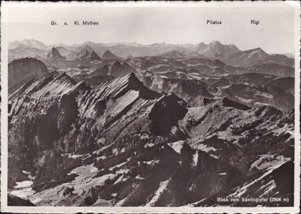 Blick vom Säntisgipfel (2504 m)