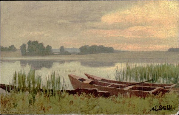 Landschaft an der Limmat - Adolf Stäbli Vorderseite