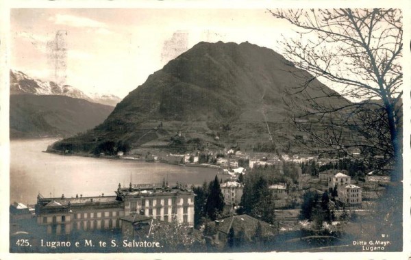 Lugano e M.te S. Salvatore. 1926 Vorderseite