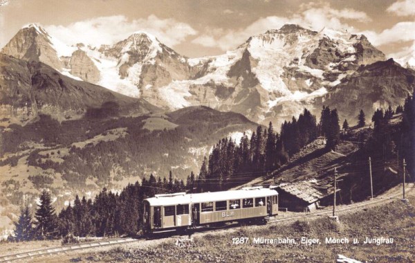 Mürrenbahn. Eiger Mönch und Jungfrau