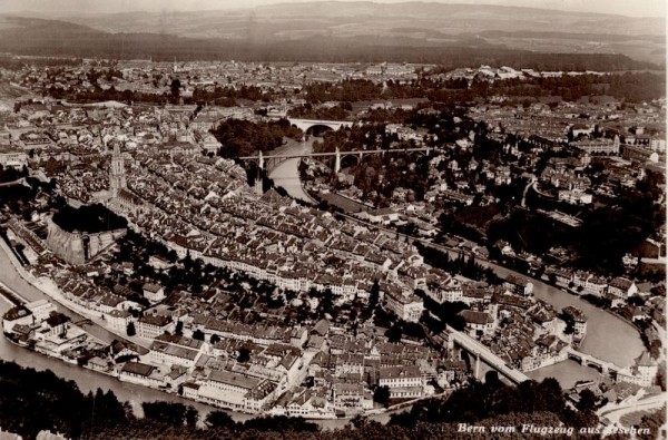 Bern vom Flugzeug aus gesehen