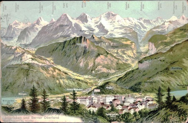 Interlaken und Berner Oberland Vorderseite
