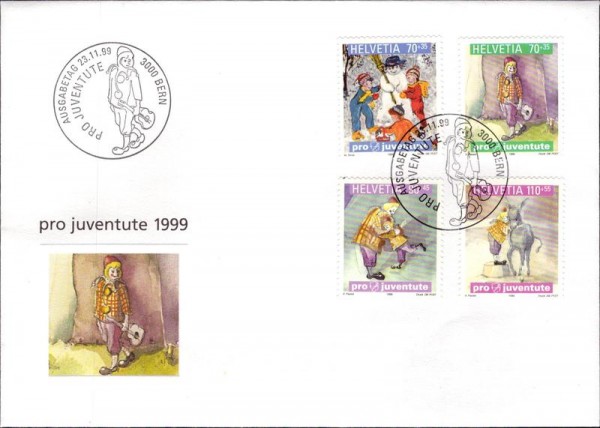 Pro Juventute Marken 1999, Ausgabetag Vorderseite