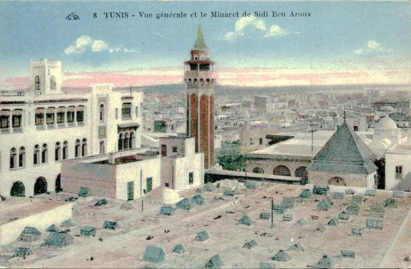 Tunis-Vue générale et le Minaret de Sidi Ben Arous Vorderseite