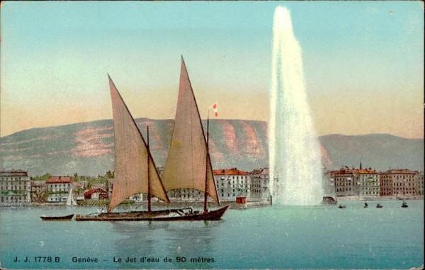 Genève - Le Jet d'eau de 90 mètres Vorderseite