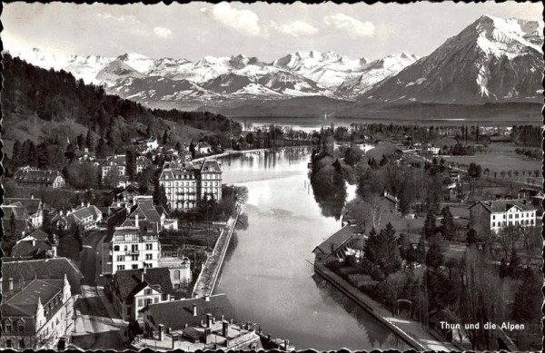 Thun und die Alpen Vorderseite
