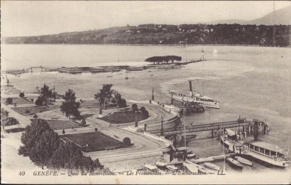 Genève - Quai du Mont-Blanc - Les Promenades - L'Embarcadere