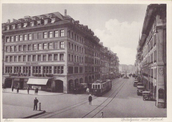 Bern - Spitalgasse mit Bäreck