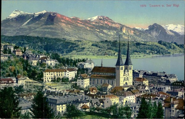 Luzern und der Rigi (1797 m) Vorderseite