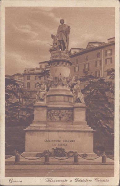 Genova, Monumento a Christofero Colombo Vorderseite