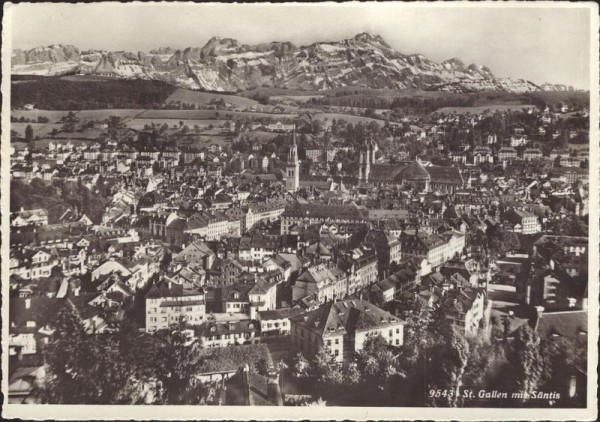 St. Gallen mit Säntis Vorderseite