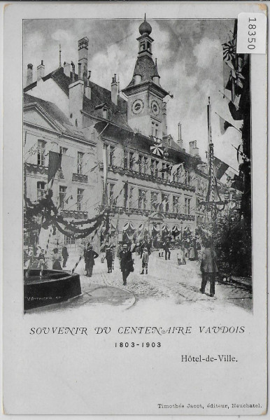 Souvenir de Centenaire Vaudois 1903 Hotel-de-Ville