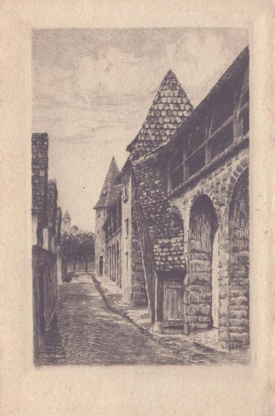 Blick in eine Gasse Vorderseite